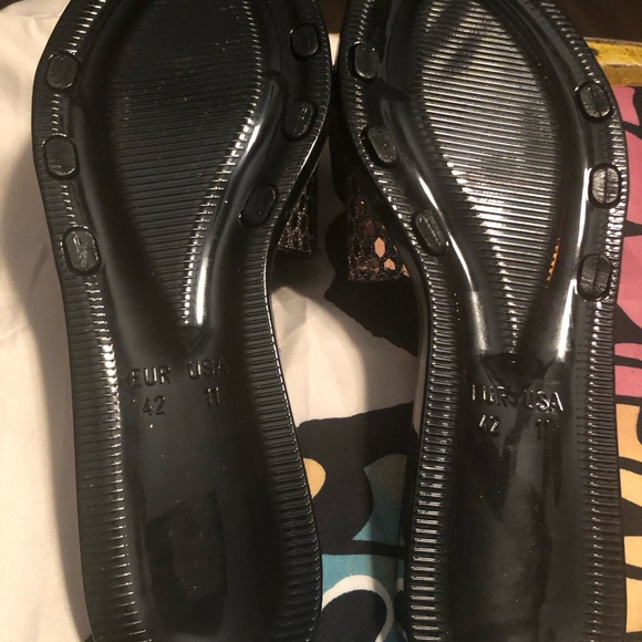 Jelly slides with gold sequins - Picture 3 of 5